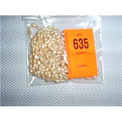 3 hand knotted fresh water pearl necklaces. 30"