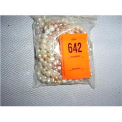 5 strands large fresh water pearls. 20"