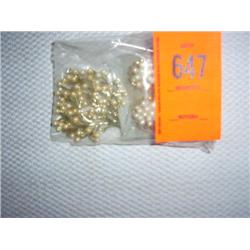 Pearl pin and earring set