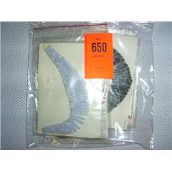 5 large semi-precious "stone fan center piece" sets