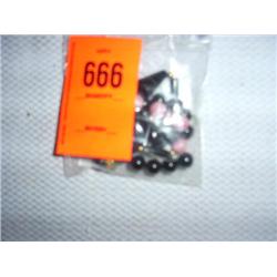 1 broken 8mm black onyx necklace with rhodachrosite accents