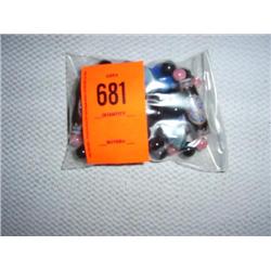 1 necklace. 10mm black onyx with accents made from 12mm X 37mm porcelyn, and lapis twists.