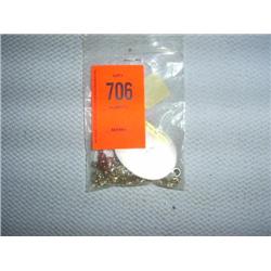 Locket & earrings. Collectable Taxco, Mexico sterling silver inlaid with gold stone. Locket opens.