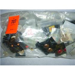 Ball-post and button earrings