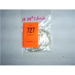 10 24" silver-tone chains