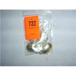 5 lockets. Diamond-cut sterling silver