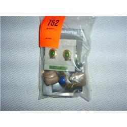 6 pairs clip earrings. Assorted styles and stones