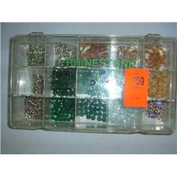Austrian crystal & stone. Whole box of Austrian crystal & semi-precious stone