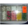 Image 1 : Box of semi-precious stone & glass. 6mm to 10mm, plus sculpted glass & stone chips.