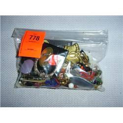 Beaded earring parts. Semi-precious stone, glass, sterling silver & natural.