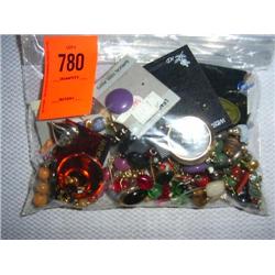 Beaded earring parts. Semi-precious stone, glass, sterling silver & natural.