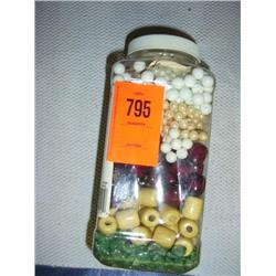 Mixed beads. Natural and dyed wood. Aventurine chips, vintage faceted glass, glass pearls - cream an