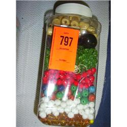 Mixed beads. Natural and dyed wood. Vitage press glass, polychrome resin and very nice extra large b