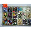 Image 1 : Box of beads. Lampworked glass, metal, African sand-cast, antique trade beads and bone.
