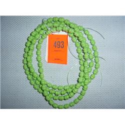 140 8mm X 12mm green glass beads