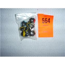 8 hand wound beads, irregular shape