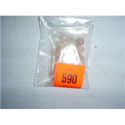 25 rose quartz fancy bead mix