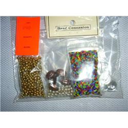 Bead jewelry kit. Bead cord, memory wire & assorted metal & glass beads.