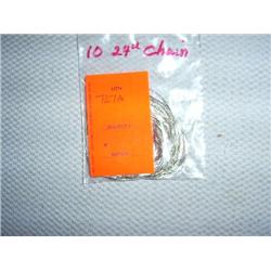 10 24" silver-tone chains