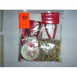 Jewelry making kit. Includes pliers, wire cutters, nippers, tweezers, acculon cable, crimps, clasps,