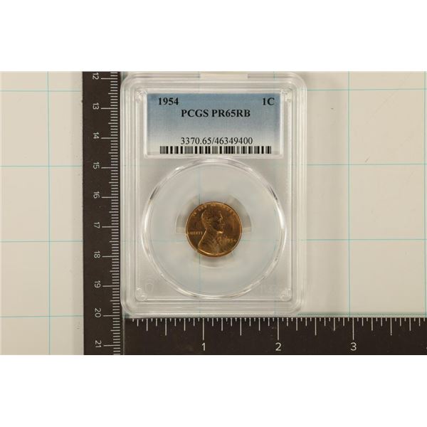 1954 LINCOLN WHEAT CENT PCGS PR65RB