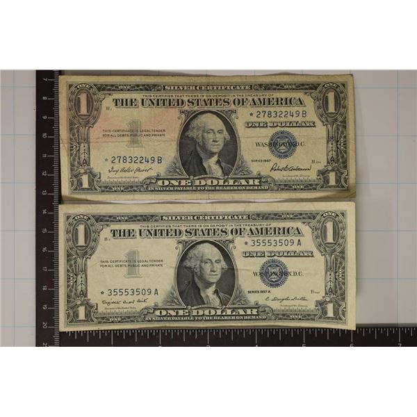 1957 & 1957-A US SILVER CERTIFICATE STAR NOTES