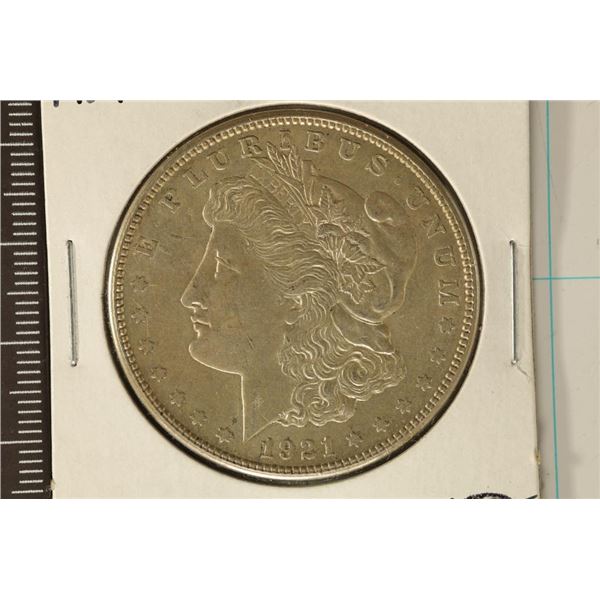 1921-S MORGAN SILVER DOLLAR AU