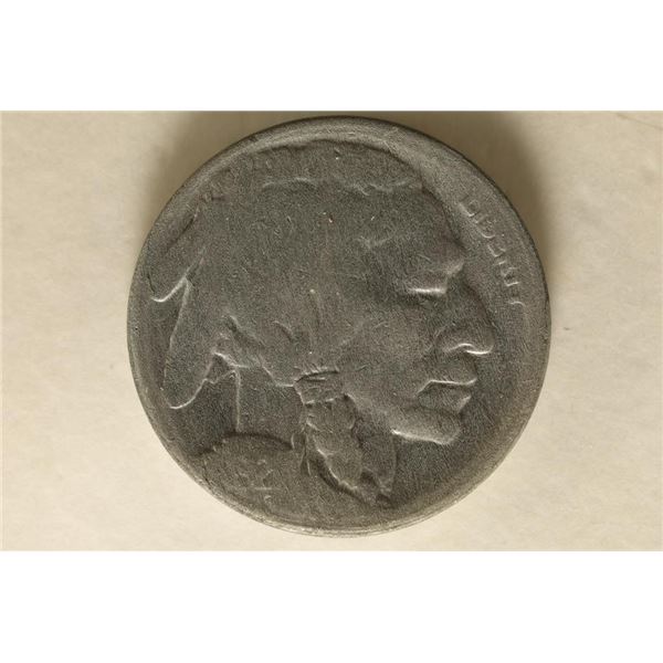 TREATED KEY DATE 1921-S BUFFALO NICKEL 2024