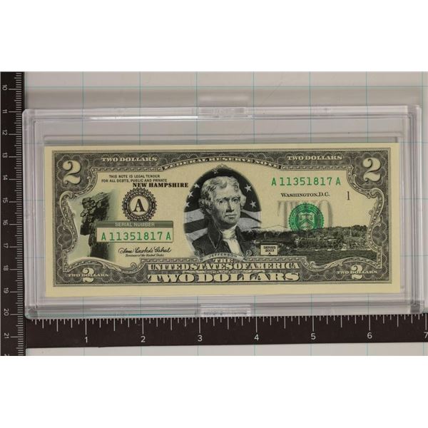 2003-A US $2 FRN WITH WASHINGTON D.C. OVERLAY.