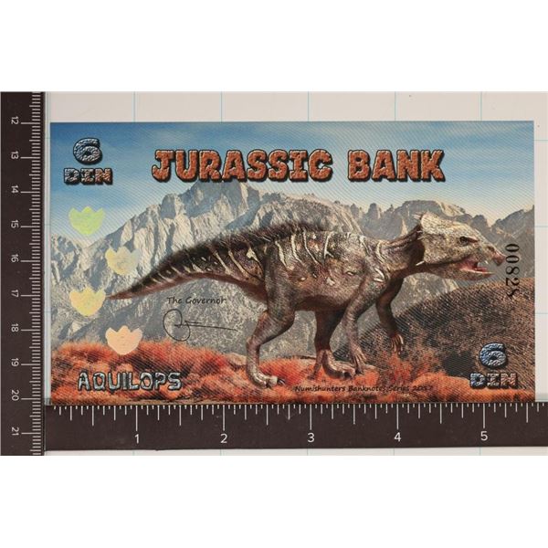 2017 JURASSIC BANK 6 DIN CRISP UNC COLORIZED