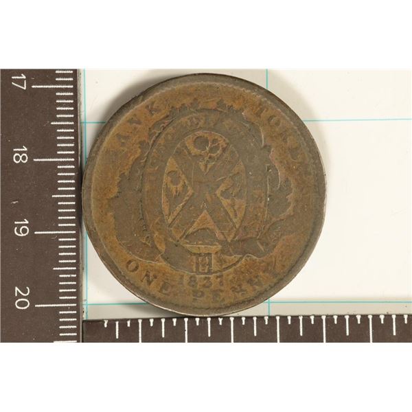 1837 CANADA 1 PENNY BANK TOKEN