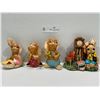 Image 1 : 4 Collectible Pendelfin Bunny Figurines, "Pieface, Bongo, Blossom, Horace"