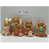 Image 1 : 4 Collectible Pendelfin Bunny Figurines, "Digit, Honey""