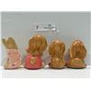 Image 2 : 4 Collectible Pendelfin Bunny Figurines, "Digit, Honey""