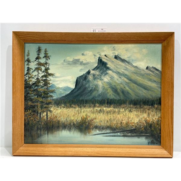 Reuben, 2 Mixed Acrylic Mountain View Landscapes, 27L x 21W