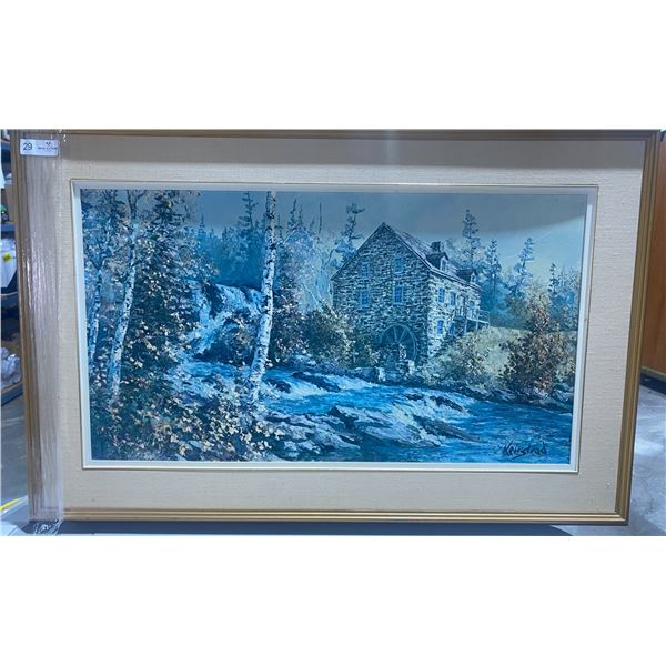 Vancouver Artist Keirstead "Chicoutimi" Oil Painting on Wood 45L x 29H