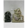 Image 1 : 2 Warrior Sculptures 4W x 6H / 7W x 8H