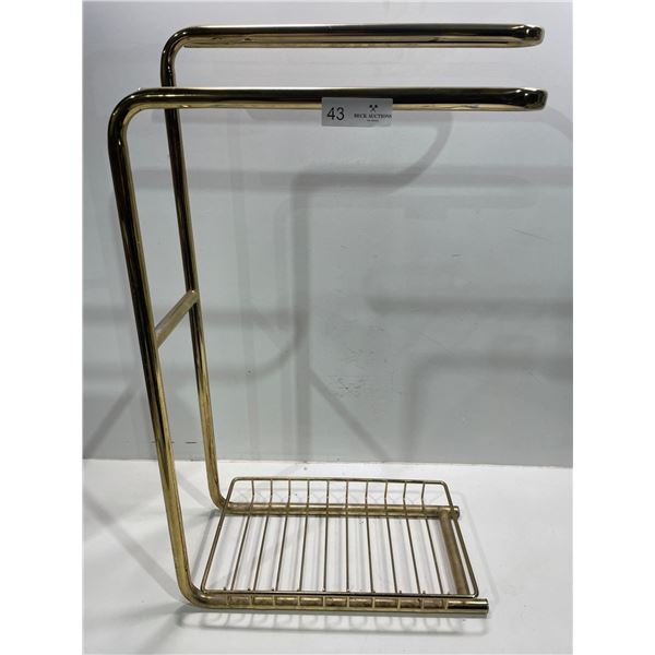 Gold-Like Towel Rack, 18L x 9W x 30H