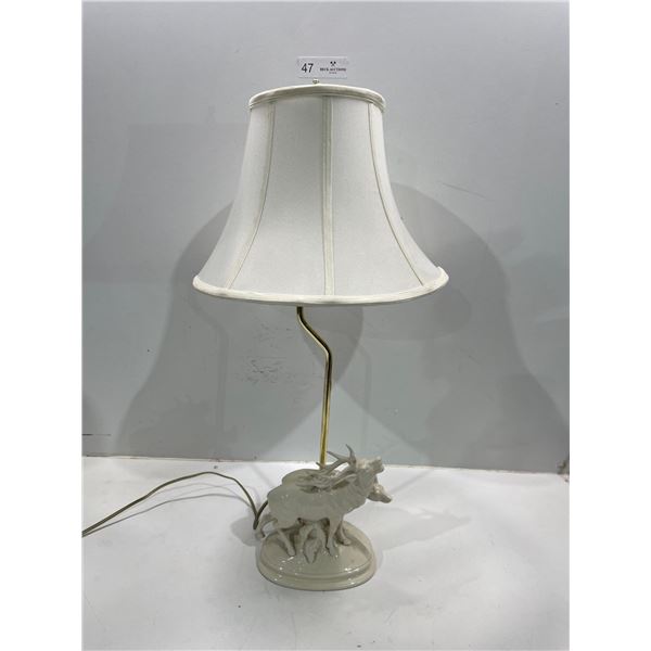 Beautiful Vintage Deer Lamp, 12L x 12W x 23H