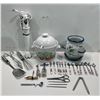 Image 1 : Collection Of Kitchenware Items, With a Soup Bowl, Hand Mixer, Utensils