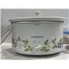 Image 4 : Hamilton Beach Slow Cooker, Asian Them,ed Dishware, And Green Blown Glass Vase