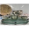 Image 2 : Collection Of Assorted Kitchenware includes Antique Silver and Pewter Bowls & Serving Trays