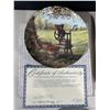Image 2 : Maurice Harvey 8 Plate Collection "Country Nostalgia Series" Fine China w/Cert of Authenticity