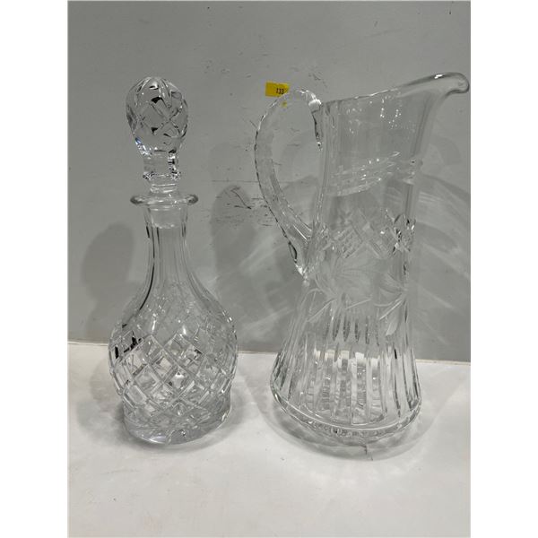 Set of Crystal includes Decanter and Pitcher