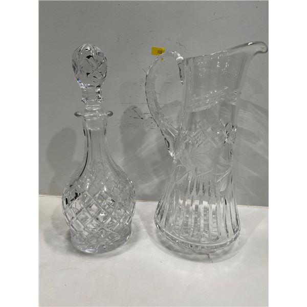 Set of Crystal includes Decanter and Pitcher