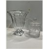 Image 1 : Assorted Crystal Inside Home Decor includes Crystal Vase 11H x 9W and Crystal Candy Dish/Canister
