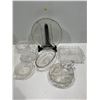 Image 1 : Assortment of Crystal and Glass ServingTrays, and Small Bowls/Dishes
