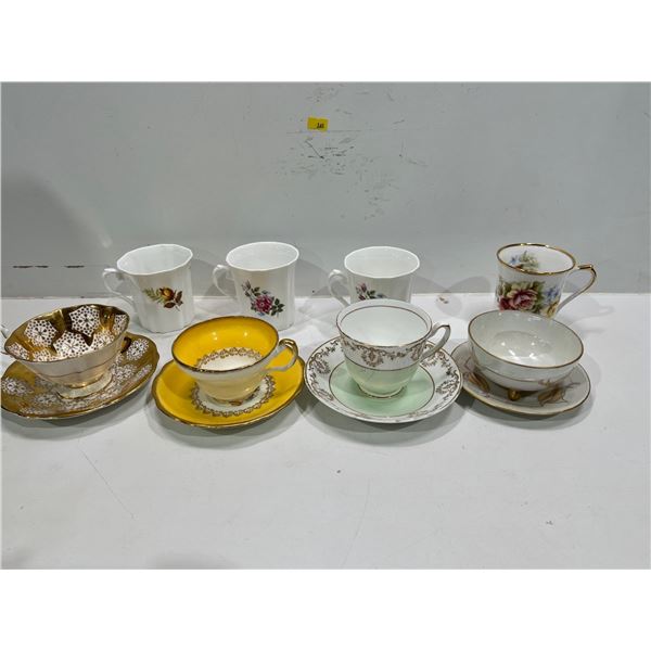 Assorted Tea Cups: Brands Include Queen Anne, Royal Heritage, Royal Grafton and More