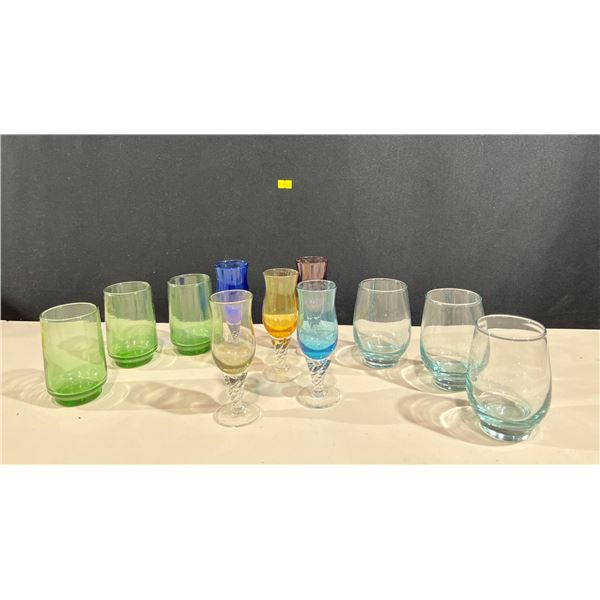 Assorted Coloured Glassware