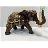 Image 1 : Vintage Indian Hindu Wooden Resin Elephant 14L x 10H